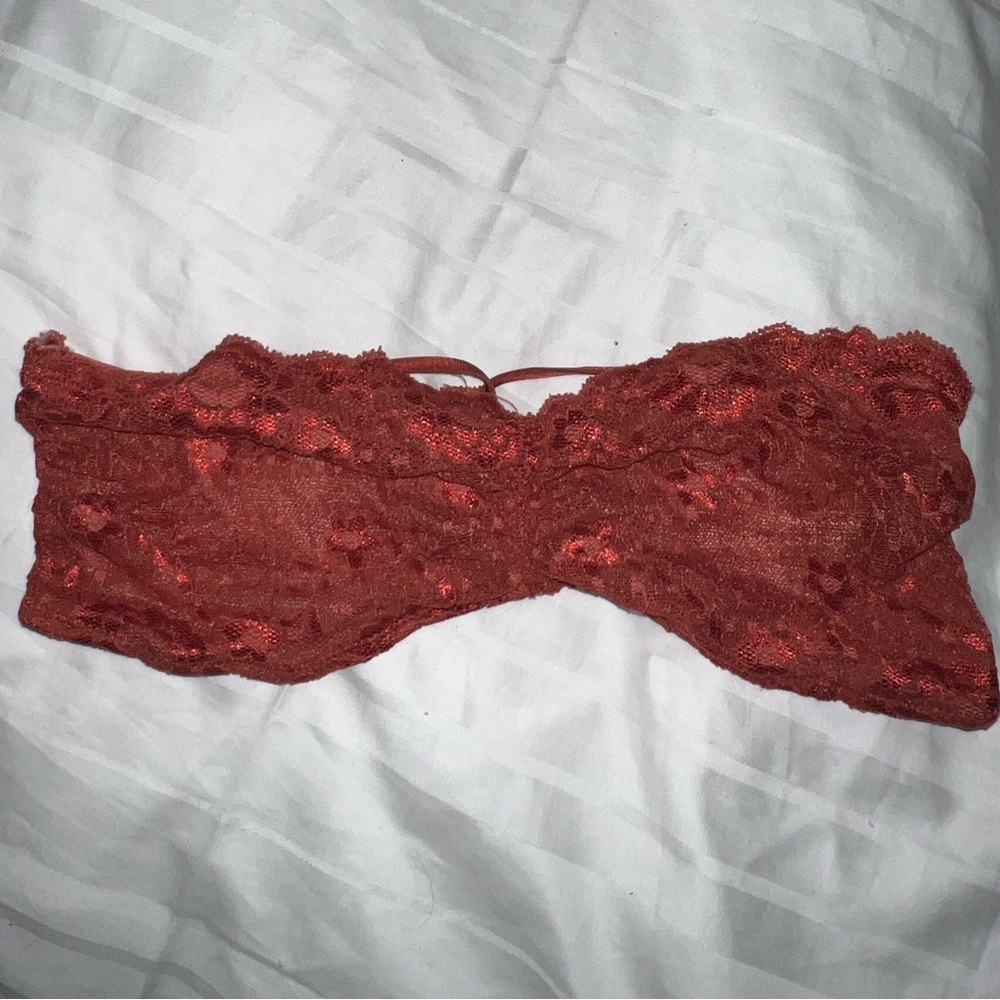 Free People Lace Criss Cross Straps Bralette